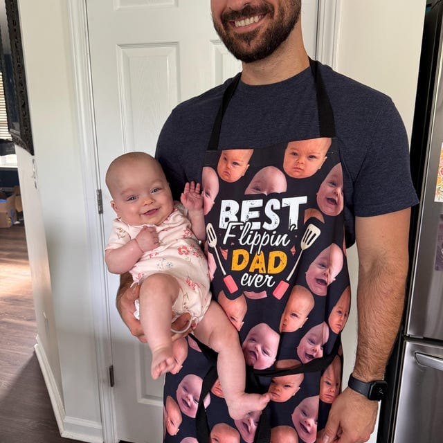Custom Apron with Faces - Gift for Father's Day photo review