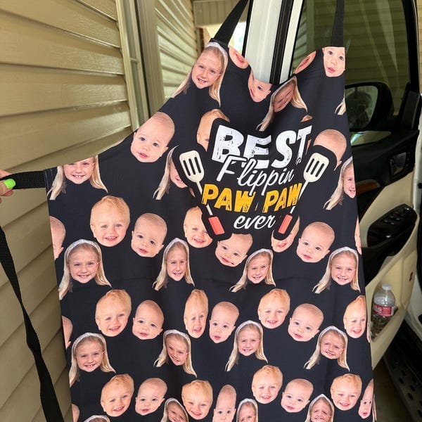 Custom Apron with Faces - Gift for Father's Day photo review