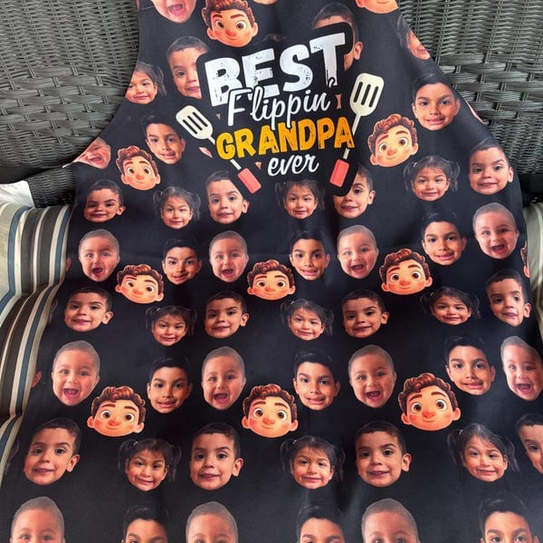 Custom Apron with Faces - Gift for Father's Day photo review