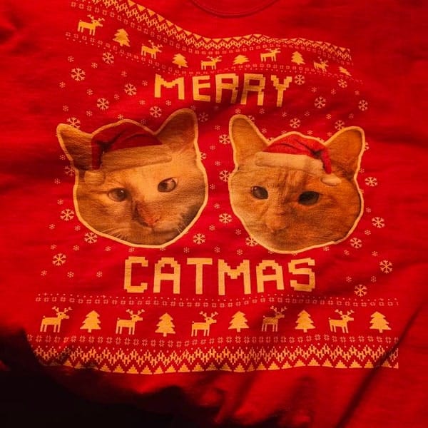 Cat Photo Ugly Christmas Sweater – Funny Holiday Gift Idea for Cat Lovers photo review