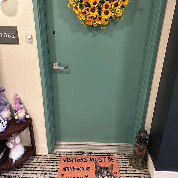 Personalized Cat Doormat - Visitors Must Be Approved photo review