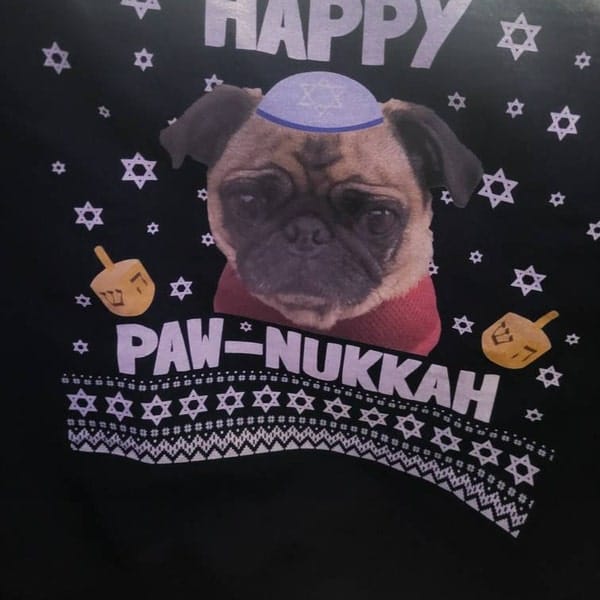 Happy Hanucat - Cat Photo Ugly Hanukkah Sweater photo review