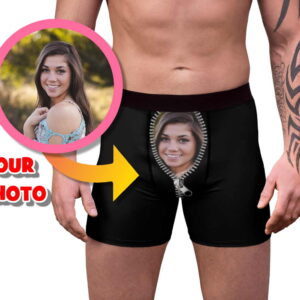 Face on Custom Men's Boxers with Zipper