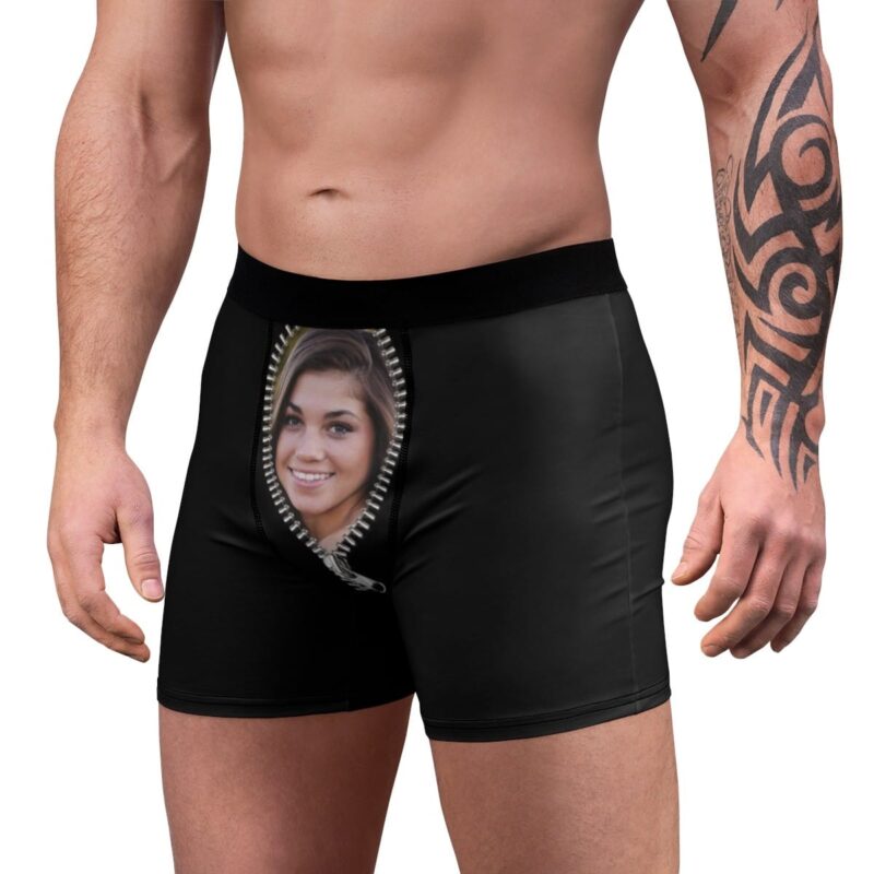 Your Face on Custom Men's Boxers with Zipper - Personalized Underwear