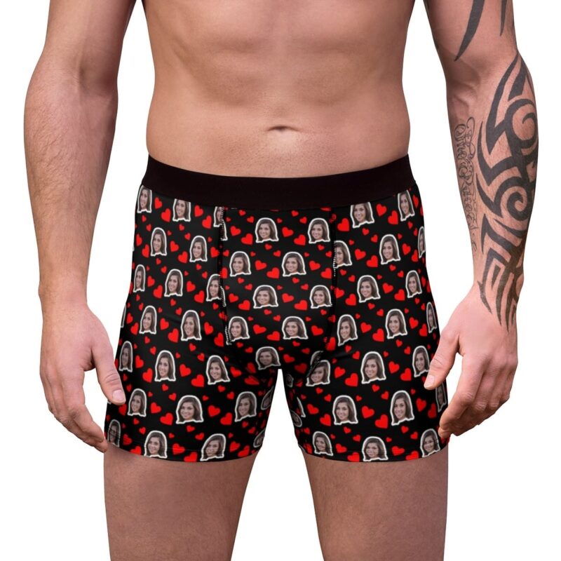 Your Face on Men's Personalized Boxer - Custom Valentine's Day Underwear