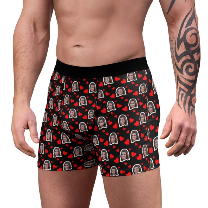 Your Face on Men's Personalized Boxer - Custom Valentine's Day Underwear