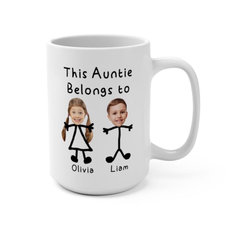 Personalized Aunt Coffee Mug Gift from Niece or Nephew