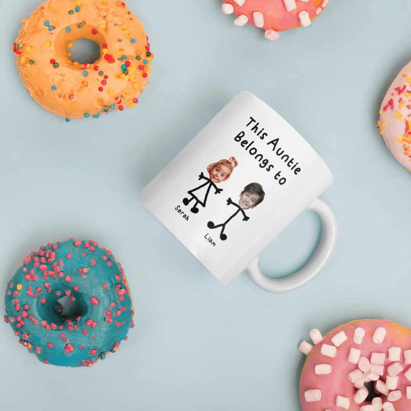 Personalized Aunt Coffee Mug Gift from Niece or Nephew