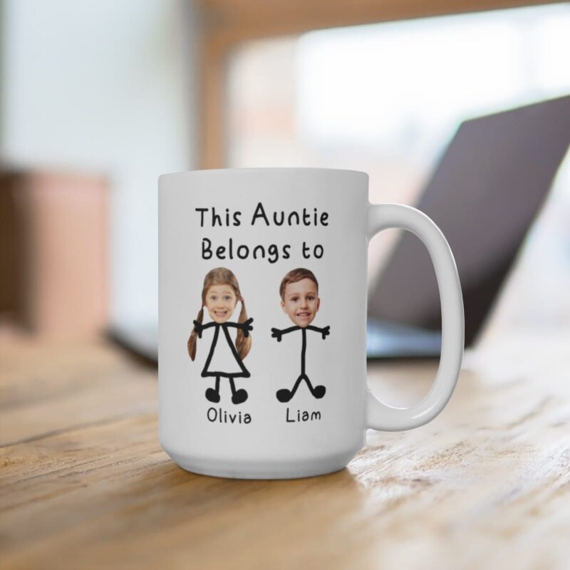 Personalized Aunt Coffee Mug Gift from Niece or Nephew