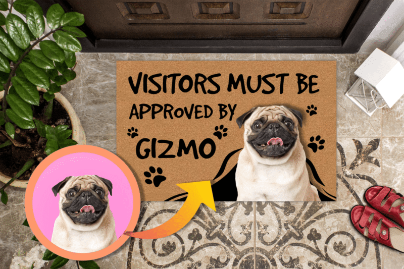 Vvisitors must be approved by dog Funny dog picture doormat Gift 1 visitors-must-be-approved-by-dog-Funny-dog-picture-doormat
