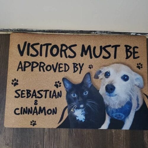 Personalized Dog Photo Doormat - I'm in charge here photo review