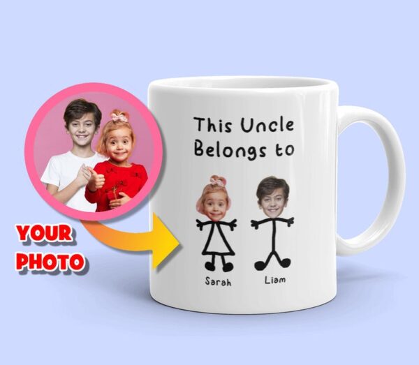 Custom Uncle Mug This Uncle Belongs to Personalized Coffee Mug for Uncle's Birthday