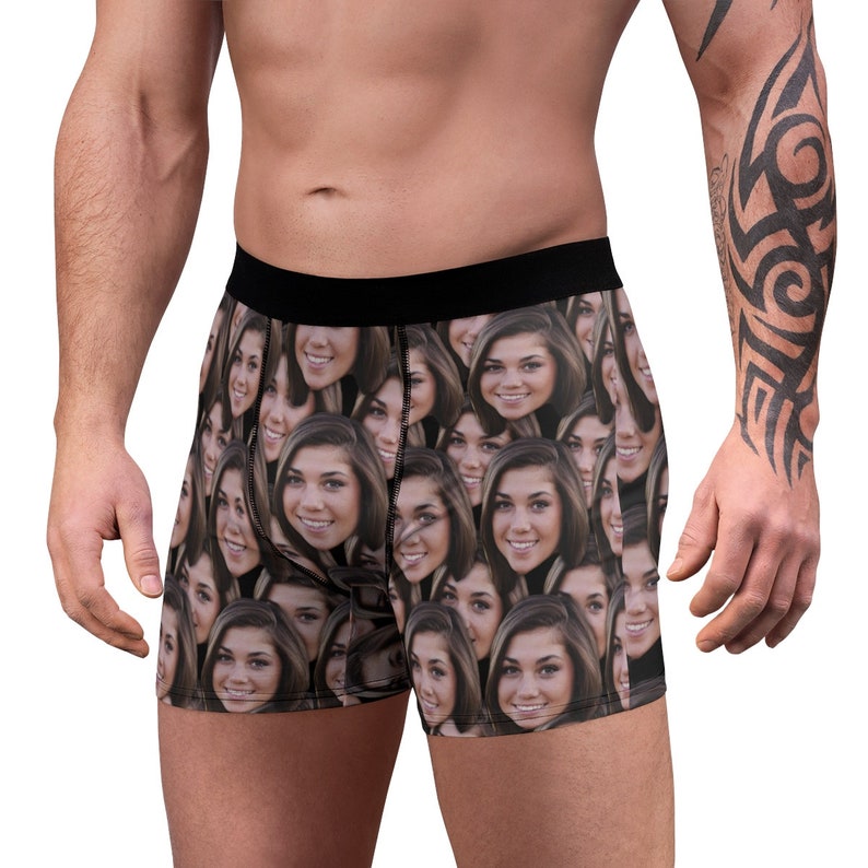 Custom Face I licked Couple Underwear Personalized Matching Briefs –