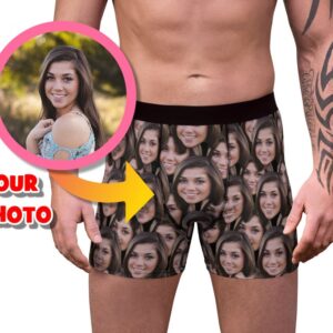 My Face on Custom Underwear, Personalized Men's Boxers with Face