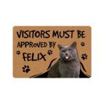 Personalized Cat Photo Doormat Visitors must be approved by il_794xN.2282926785_10tq Personalized Cat Doormat - Visitors Must Be Approved