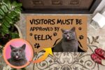 il_794xN.2235334426_8qq1 Personalized Cat Doormat - Visitors Must Be Approved