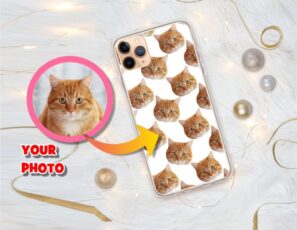 Personalized Cat Face Photo iPhone Case