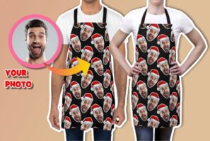 Personalized Christmas Apron with Face Photo