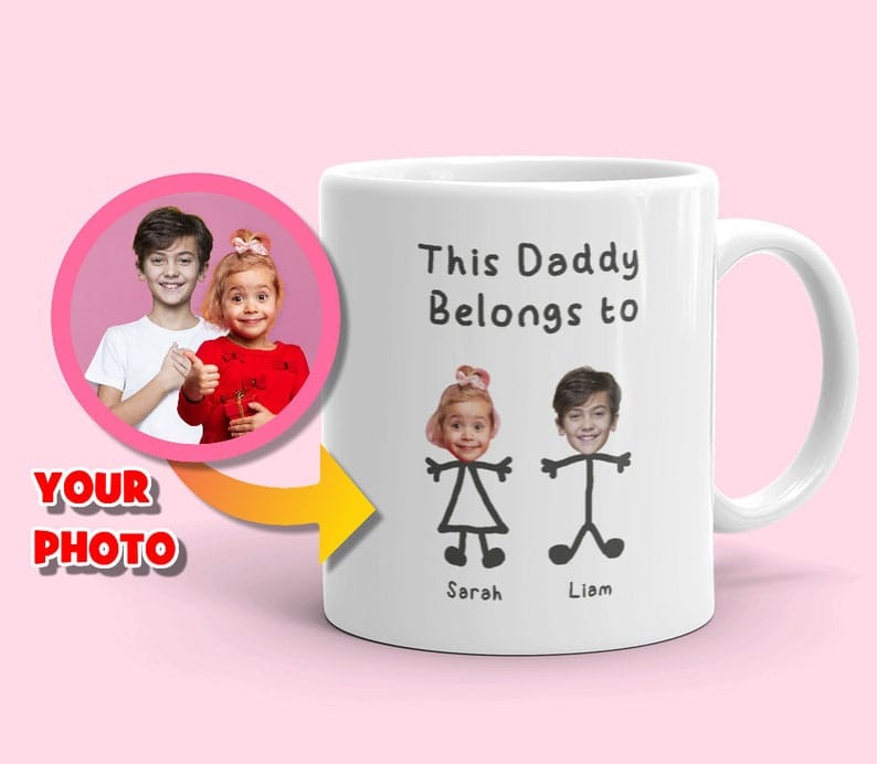 Custom Dad Mug This Daddy Belongs to Personalized Coffee Mug for Father's Day il_794xN.2246116794_r1pm Personalized This Daddy Belongs to Mug
