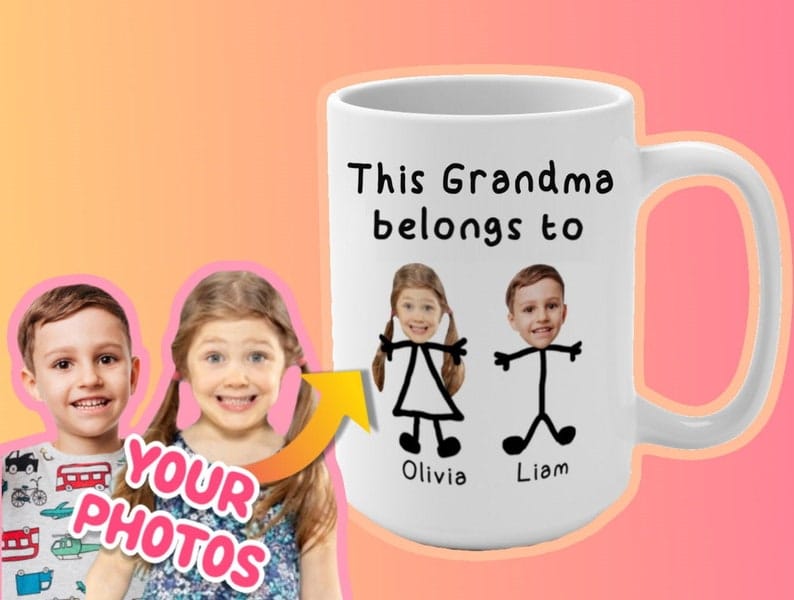 Custom Grandmother Mug This Grandma Belongs to Personalized Coffee Mug for Mother's Day il_794xN.2878731662_ocqv Personalized This Grandma Belongs to Mug