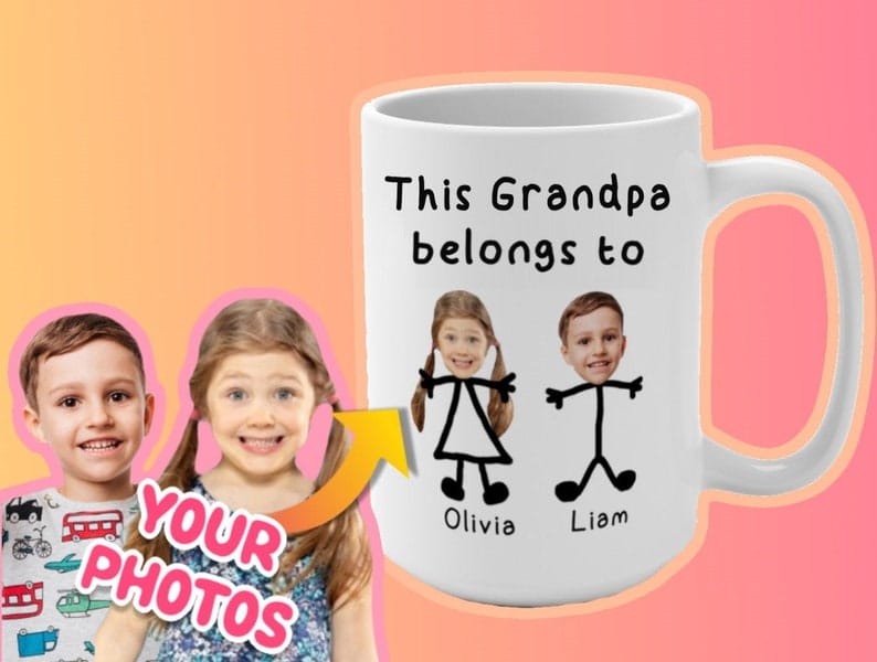 Custom Grandfather Mug This Grandpa Belongs to Personalized Coffee Mug for Father's Day il_794xN.2878744832_qi8j Personalized This Grandpa Belongs to Mug