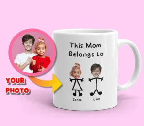 Personalized This Mom Belongs to Mug