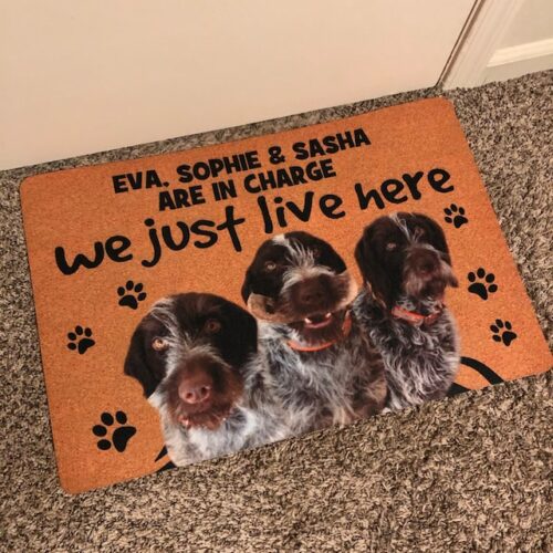 Personalized Dog Photo Doormat - I'm in charge here photo review