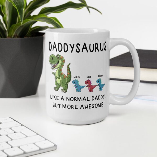 Daddysaurus Mug Fathers Day Gift Papasaurus Dadasaurus