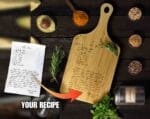 Grandma's Handwritten Recipe Cutting Board