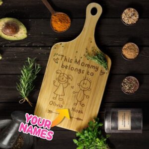 Custom Mom Cutting Board Gift Idea for Mother's Day