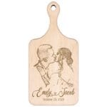 Custom Wedding Portrait Photo Cutting Board: Heart-Connected Names il_794xN.5883128197_mnow