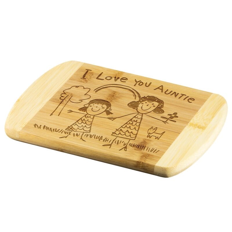 Engraved Kids Drawing Cutting Board Gift for Aunts