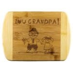 Engraved Kids Drawing Cutting Board Gift for Grandpas
