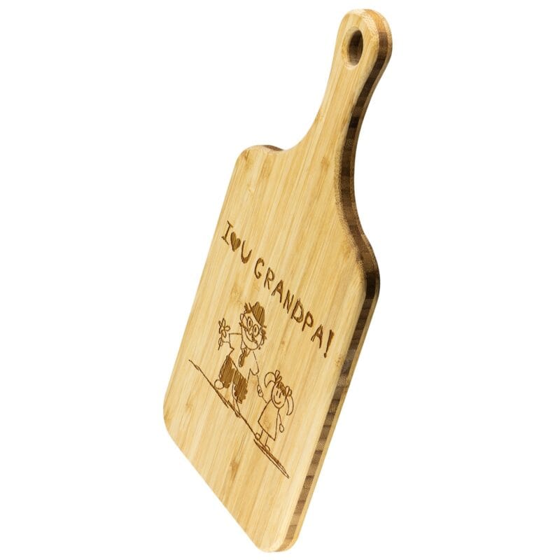 Engraved Kids Drawing Cutting Board Gift for Grandpas
