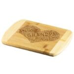 Grandpa Cutting Board Word Art Heart Shaped - Gift for Father's Day