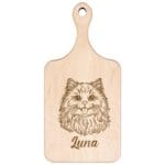 Custom Cat Photo Engraved Wooden Paddle Cutting Board: Personalized Memorial for Cat Lovers Coping with Loss il_794xN.5773804360_n7m1
