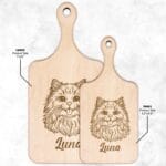 Custom Cat Photo Engraved Wooden Paddle Cutting Board: Personalized Memorial for Cat Lovers Coping with Loss il_794xN.5821866909_5iih