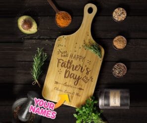 Custom Happy Fathers Day Cutting Board