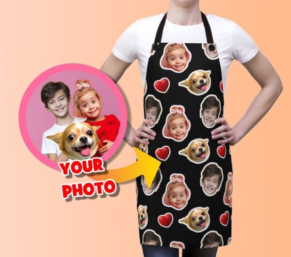 Custom Mom Photo Apron - Personalized Gift for Mother's Day