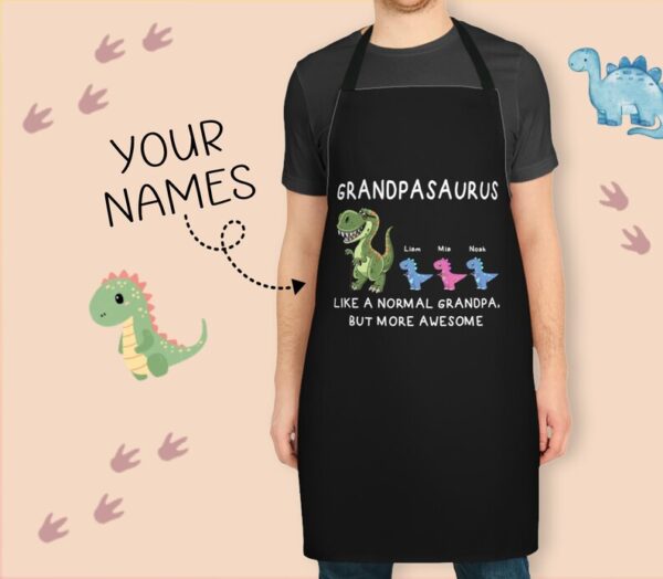 Dinosaur Grandpa Apron - Custom T-Rex Gift