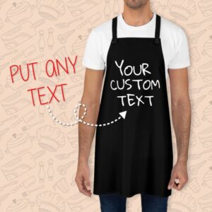 Personalized Chef Apron for Women & Men - Custom Cooking Apron - Chef Gift Idea - Customizable Kitchen Apron for Cooks - Custom Text Chef Apron