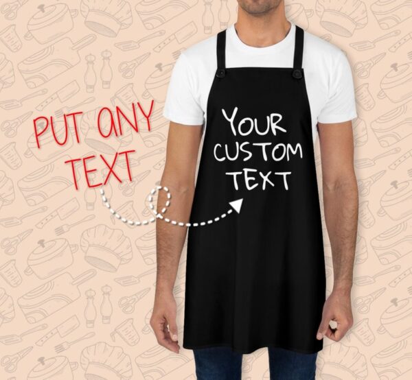 Personalized Chef Apron for Women & Men - Custom Cooking Apron - Chef Gift Idea - Customizable Kitchen Apron for Cooks - Custom Text Chef Apron