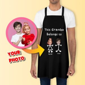 Personalized Grandpa's Apron: Custom Father's Day Gift for Grandfathers | Gift from Grandkids
