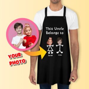 Personalized Uncle's Apron: Custom Photo Gift for Best Uncle | Uncle's Day Gift Idea