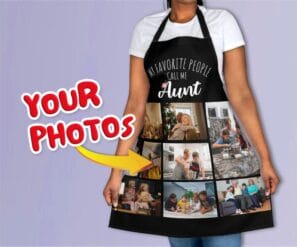 Custom Aunt Photo Apron: Personalized Gift for Aunt's Day