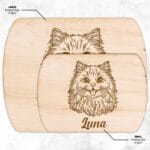 Custom Cat Photo Engraved Cutting Board: Cat Loss Memorial