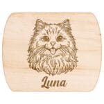 Custom Cat Photo Engraved Cutting Board: Cat Loss Memorial