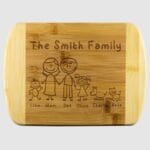 Custom Family Cutting Board: Personalized First Home Chopping Board & Housewarming Kitchen Gift il_794xN.3061175659_eywk Custom Family Cutting Board - Stickmen Names & Last Name Engraved