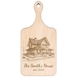 Custom Home Portrait Cutting Board: Ideal Realtor Closing Gift