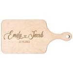 Custom Names Heart Connected Wedding Cutting Board - Personalized Anniversary Gift